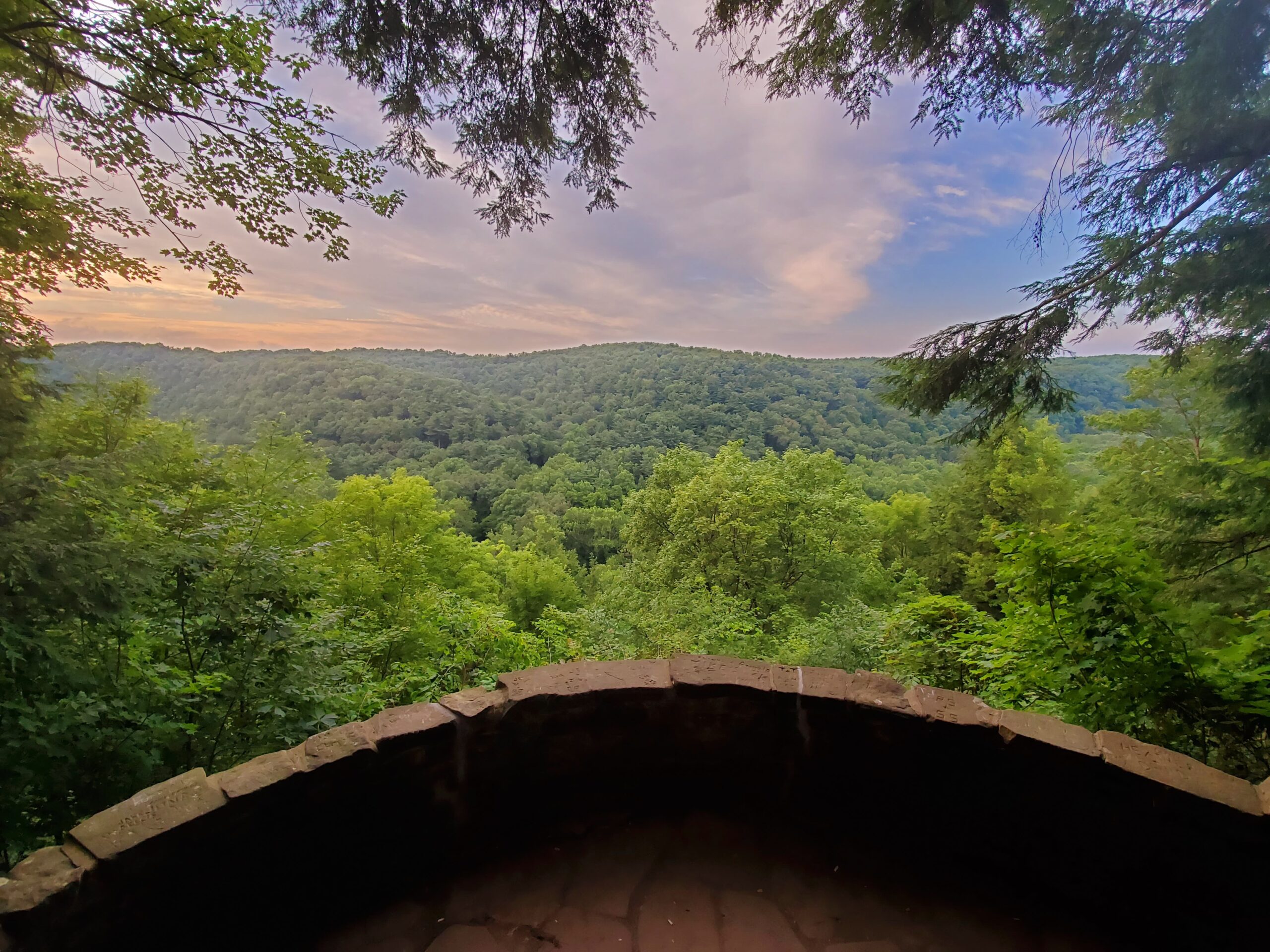 Overlook point of mohican state park, mansfield ohio